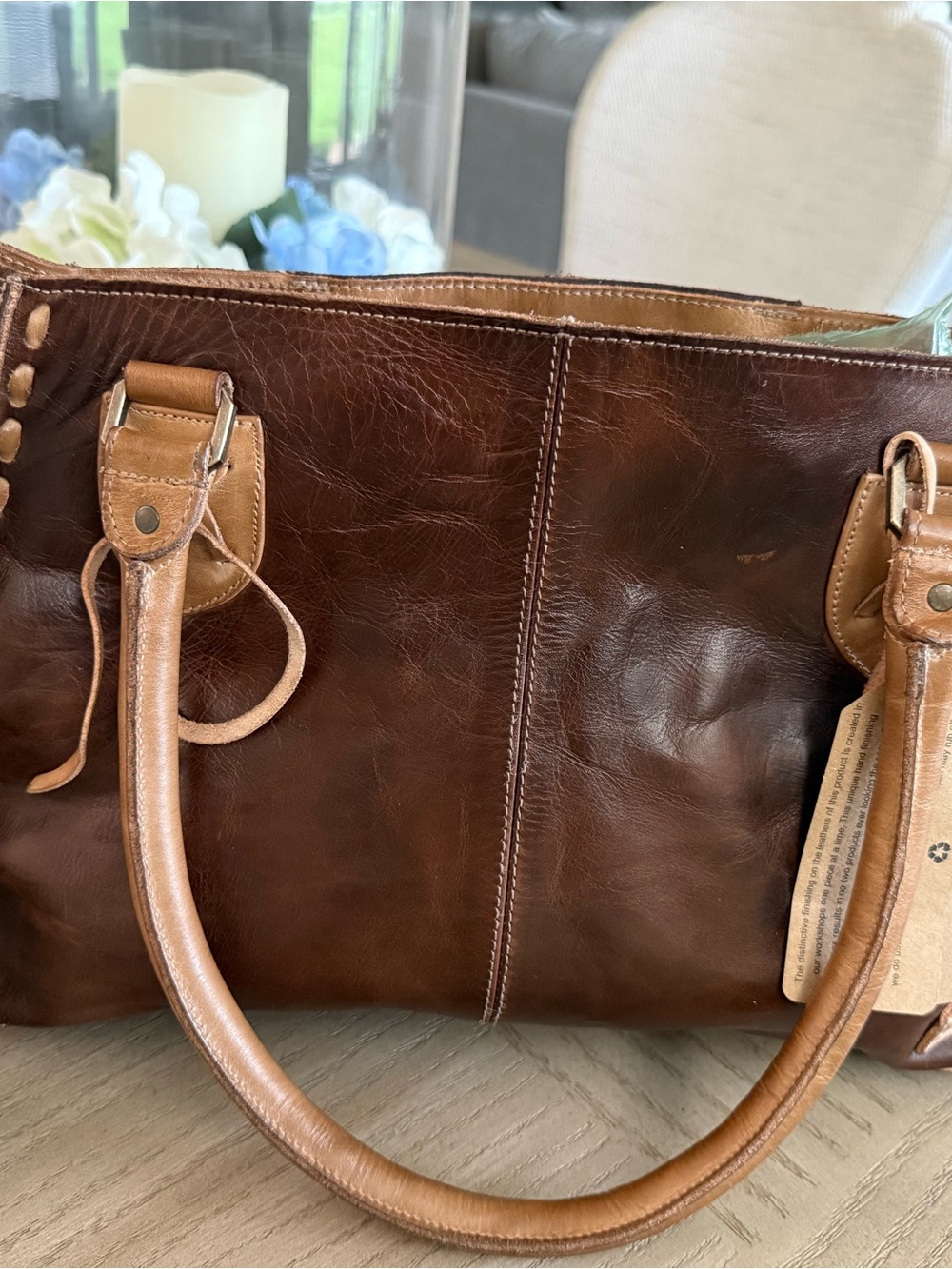 Bed Stu NEW RELEASE ROCKABABY Teak Rustic  Leather Shoulder Bag NWT Retails $295 - Picture 9 of 13